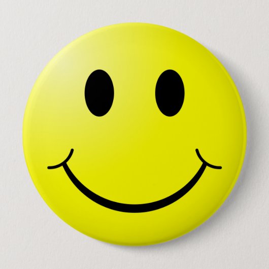 Happy Face Ronde Button 4,0 Cm (Voorkant)