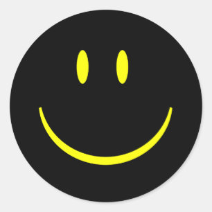 Happy Face Ronde Sticker