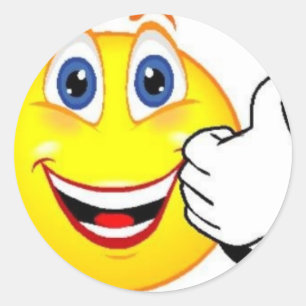 Happy Face Ronde Sticker