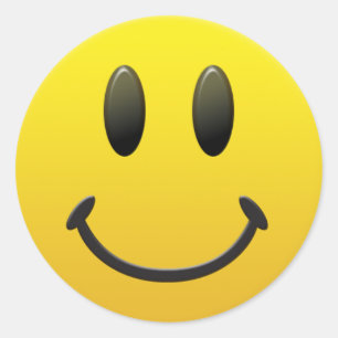 Happy Face Ronde Sticker