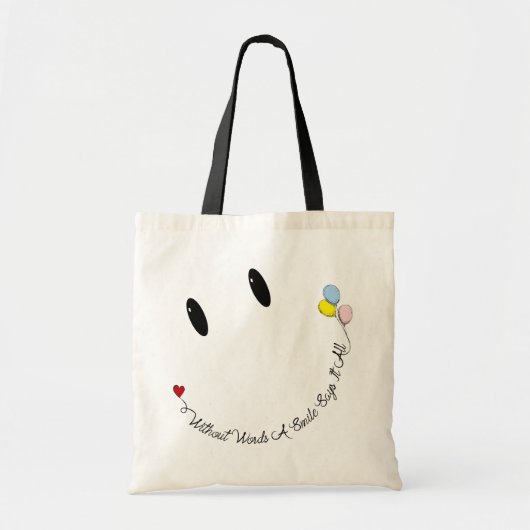 Happy Face Smile Tote Bag (Voorkant)