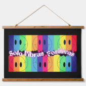 Happy Face Spanish Wording | Inspirerend prijsopga Hangend Wandkleed (Voorkant)