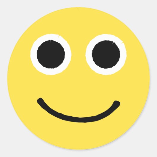 Happy Face Stickers Yellow Smiling Emoticon (Devant)