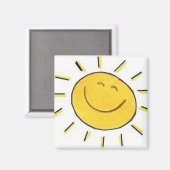Happy Face Sun - Magneet (Voorkant / Achterkant)