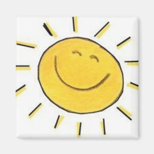 Happy Face Sun - Magnet Magneet
