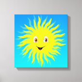 Happy Face Sunshine Canvas Afdruk (Voorkant)