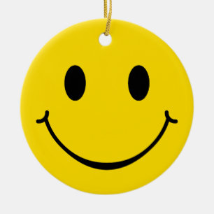 Happy Face-versiering Keramisch Ornament