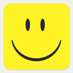 Happy Face Vierkante Sticker