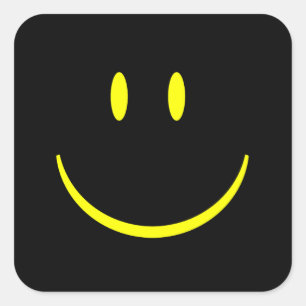 Happy Face Vierkante Sticker