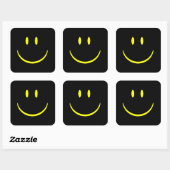 Happy Face Vierkante Sticker (Vel)