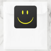 Happy Face Vierkante Sticker (Tas)