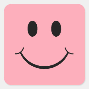 Happy Face Vierkante Sticker