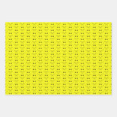 Happy Face Yellow Pattern-document Inpakpapier Vel (Voorkant 3)