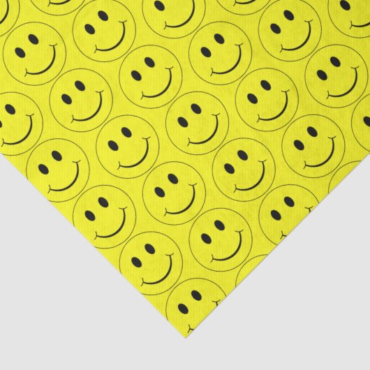 Happy Face Yellow Pattern Tissuepapier (Detail)