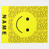 Happy Faces Fleece Blanket (Voorkant (Horizontaal))