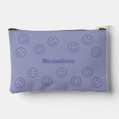 Happy Faces Paarse op Paarse-KLEINE accessoire Pou Etui (Achterkant)