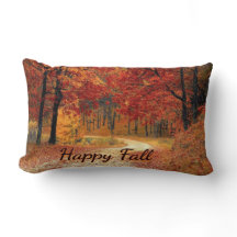 Happy Fall Automne Coloured Road coussin