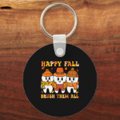 Happy Fall Bruhem All Teeth Thanksgiving Dental De Sleutelhanger (Voorkant)