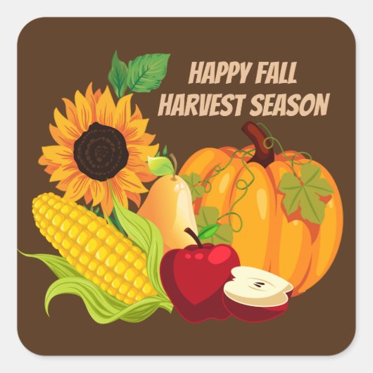 Happy Fall Harvest Season sticker (Devant)
