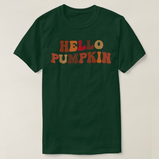 Happy Fall Hello Pumpkin Retro Fall Autumn Vibes  T-shirt (Design voorkant)