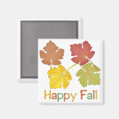 Happy Fall Leaves Magneet (Voorkant / Achterkant)