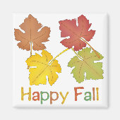 Happy Fall Leaves Magneet (Voorkant)