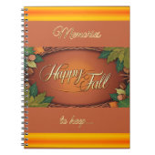Happy Fall Memories Carnet (Devant)