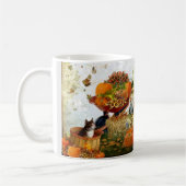 Happy Fall Season Amoureux de les chats Coffee Mug (Gauche)
