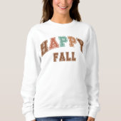 Happy Fall tendance Automne Varsity Sweatshirt (Devant)