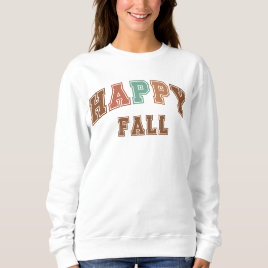 Happy Fall tendance Automne Varsity Sweatshirt (Devant)