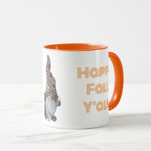 Happy Fall vous tous gnome tasse à café (Devant droit)