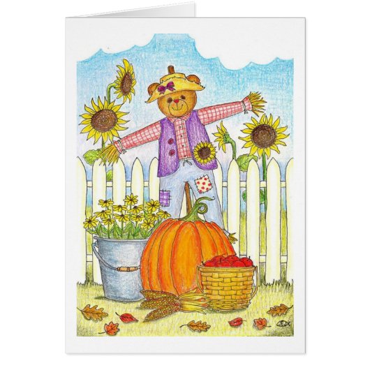 Happy Fall Y'All Card de Harvest Bear (Devant)