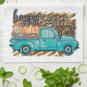Happy Fall Y'all Citrouille Farm Truck Serviettes  (Plié)