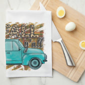 Happy Fall Y'all Citrouille Farm Truck Serviettes  (Quart Plié)