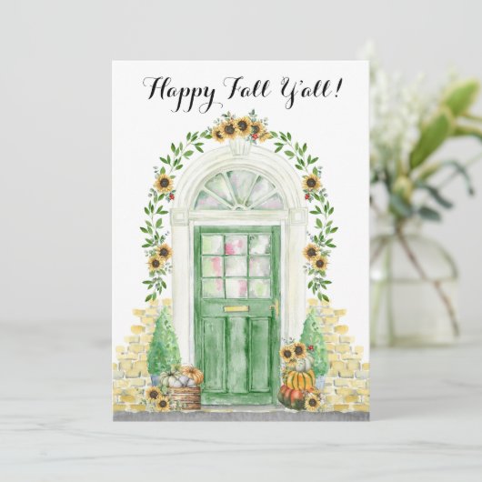 Happy Fall Y'all New Home Faire-part (Debout devant)