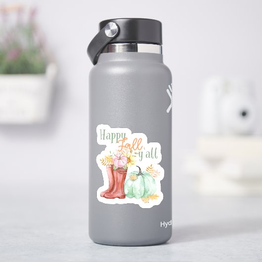 Happy Fall Y'all Sticker (HydroFlask)