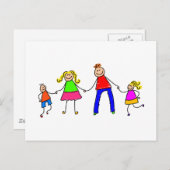 Happy Family Briefkaart (Voorkant / Achterkant)