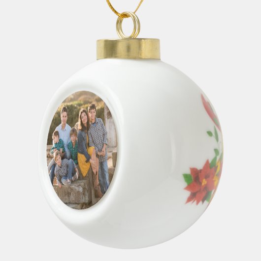 Happy Family Foto Keramische Bal Ornament (Rechts)