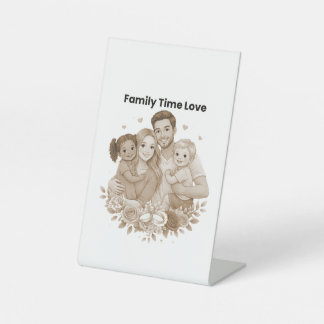 Happy Family Moments – Love & Togetherness Reclamebord Met Voetstuk