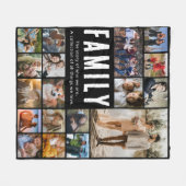 Happy Family Photo Collage Fleece Blanket (Voorkant (Horizontaal))