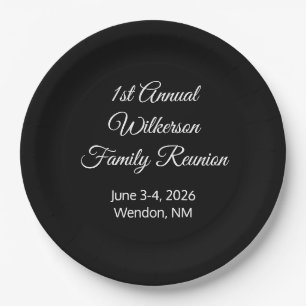 Happy Family Reunion Zwart Papieren Bordje