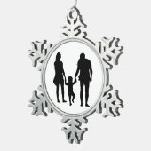 HAPPY FAMILY TIN SNEEUWVLOK ORNAMENT (Rechts)