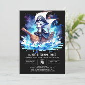 Happy Fantasy Pirate Verjaardag Kaart (Staand voorkant)