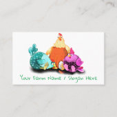 Happy Farm Funny Rooster Carte de visite de l'agri (Devant)