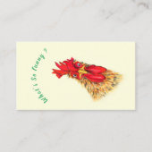 Happy Farm Rooster Funny modèle de carte de visite (Devant)