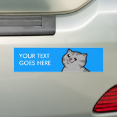 Happy Fat Silver Tabby Persoonlijke Bumpersticker (Op auto)