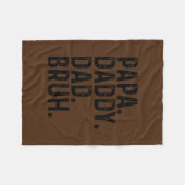 Happy Father Day Papa Papa papa Bruh Fleece Deken (Voorkant (Horizontaal))