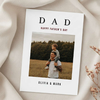 Happy Father’s Day Custom Photo Collage Modern  Feestdagenkaart