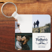 Happy Father’s Day Mustache Tribute Design Sleutelhanger (Voorkant)