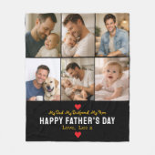 Happy Father’s Day Photo | Personalized Dad Ever Fleece Deken (Voorkant)